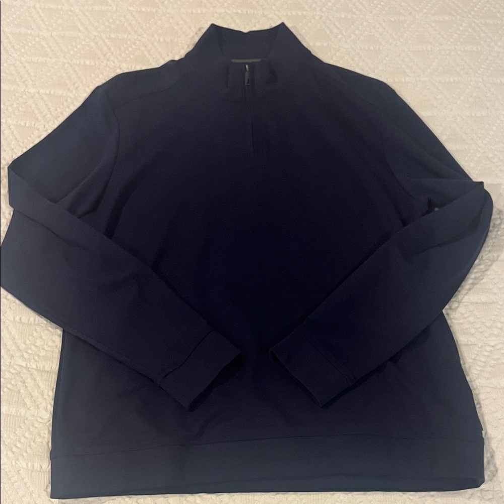 Ted Baker Men's Dark Blue Zip-Up Sweater size men’s 5